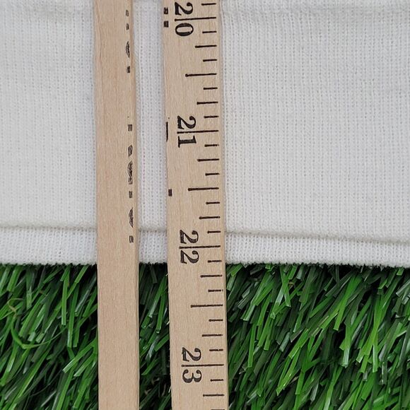 Vintage 90s Basketball Cropped Sweatshirt Medium 23x22 White - Picture 6 of 11